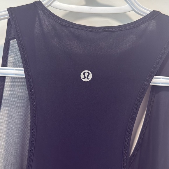 🏴 Lululemon Black Sheer Tank Top size 14 - Picture 6 of 8